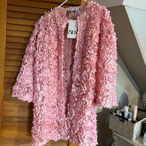 Flower Textured Zara Coat